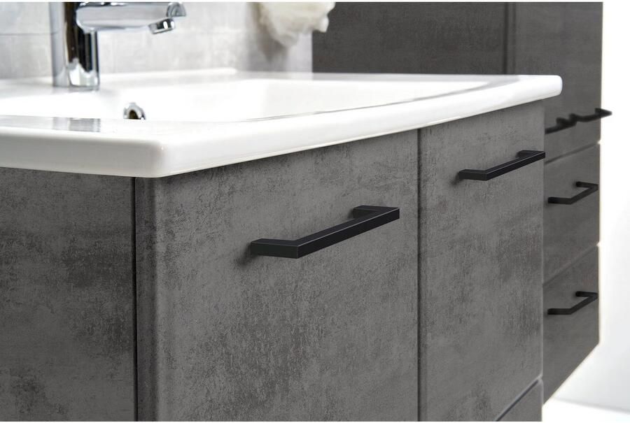 Saphir Badkamerserie Quickset 945 keramieken wastafelonderkast met onderkast 75 cm breed Wastafelmeubel 2 deuren 1 lade inclusief deurdemper wastafelonderkast set (1 stuk) - Foto 10