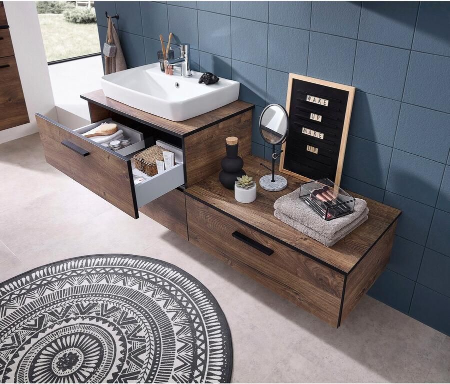 Saphir Badkamerserie Quickset keramische opzetwaschtisch met onderkast 73 cm breed (3-delig) - Foto 10