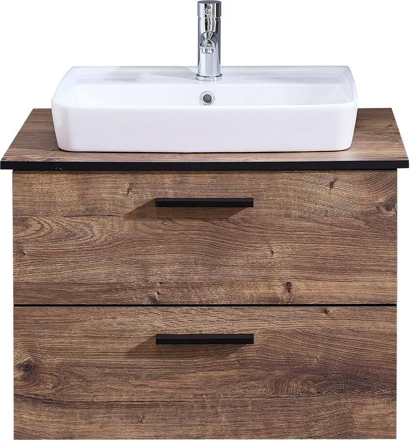 Saphir Badkamerserie Quickset keramische opzetwaschtisch met onderkast 73 cm breed (3-delig) - Foto 4