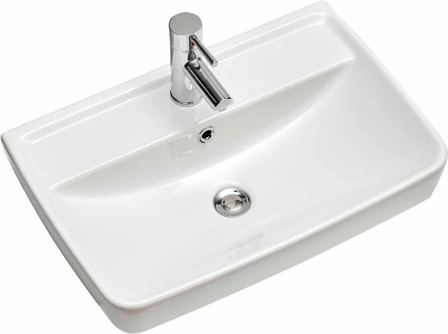 Saphir Badkamerserie Quickset 360 3-delig keramieken opzetwasbak met led-spiegelkast (5-delig) - Foto 7