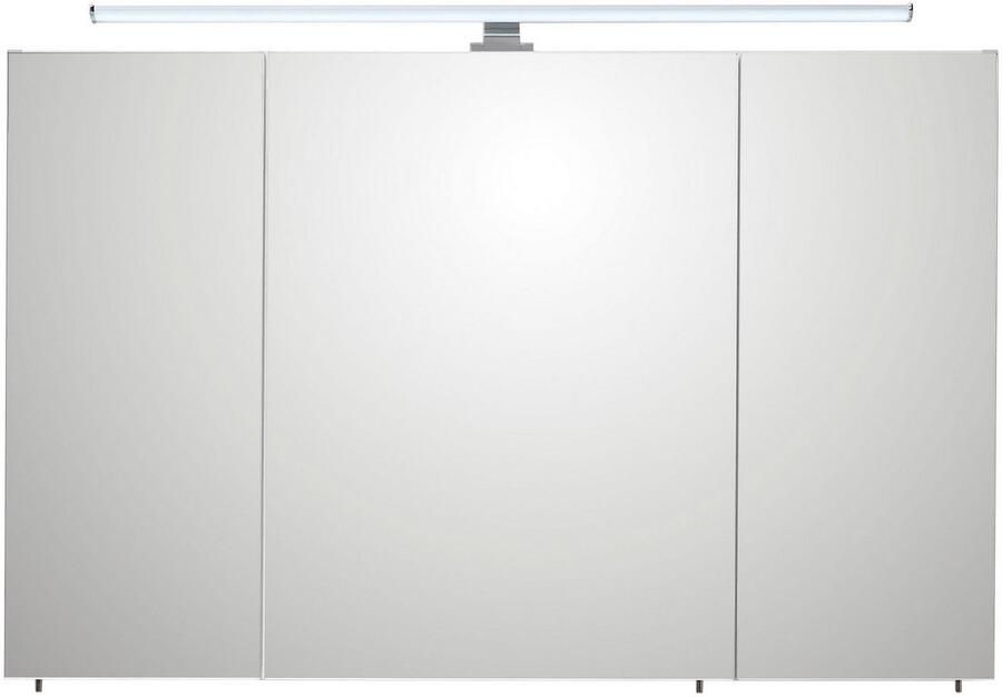 Saphir Badmeubelset Quickset 936 4-delig glazen wastafel en led-spiegelkast 2 hoge kasten eiken wit replica incl. deurdemper 9 deuren (set 4 stuks) - Foto 7