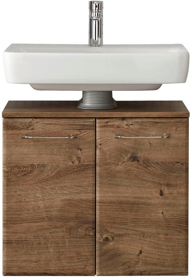 Saphir Badmeubelset Quickset 943 4-delig glazen wastafel en LED-spiegelkast Badmeubels zonder wastafel incl. deurdemper 7 deuren 2 lades (set 4 stuks) - Foto 8