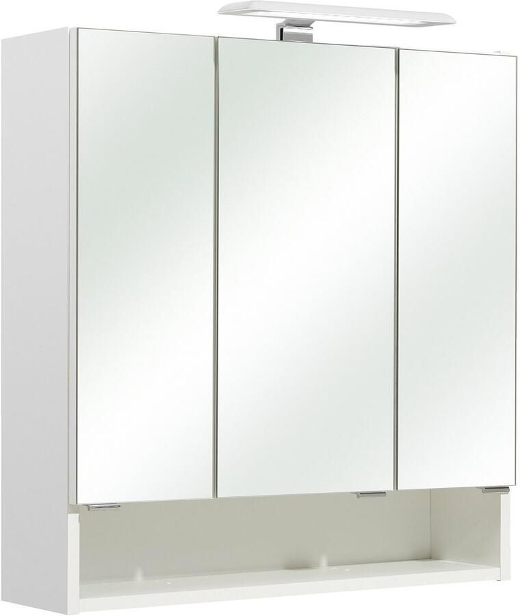 Saphir Badmeubelset Quickset 953 6-delig wastafelonderkast en led-spiegelkast in glanzend wit badkamermeubel inclusief deurdemper zonder wasbak 13 deuren (set 6 stuks) - Foto 2