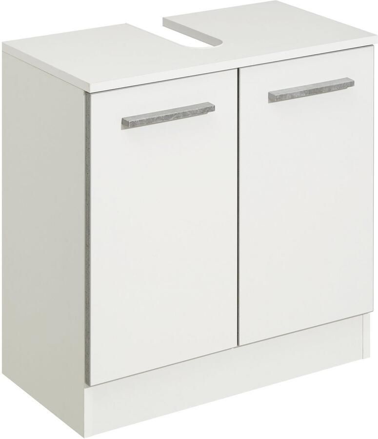 Saphir Badmeubelset Quickset 953 6-delig wastafelonderkast en led-spiegelkast in glanzend wit badkamermeubel inclusief deurdemper zonder wasbak 13 deuren (set 6 stuks)