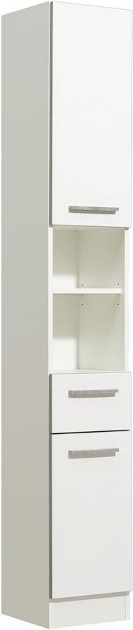 Saphir Badmeubelset Quickset 953 6-delig wastafelonderkast en led-spiegelkast in glanzend wit badkamermeubel inclusief deurdemper zonder wasbak 13 deuren (set 6 stuks) - Foto 11