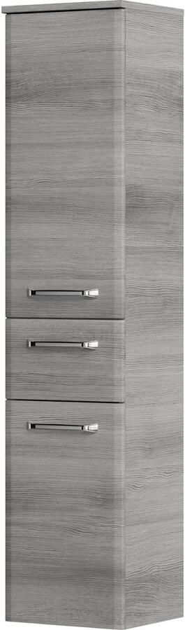 Saphir Halfhoge kast Quickset badkamermeubel 30 cm breed 2 deuren 1 lade 3 planken Badkamer-halfhoge kast inclusief deurdemper grepen in glanzend chroom - Foto 9
