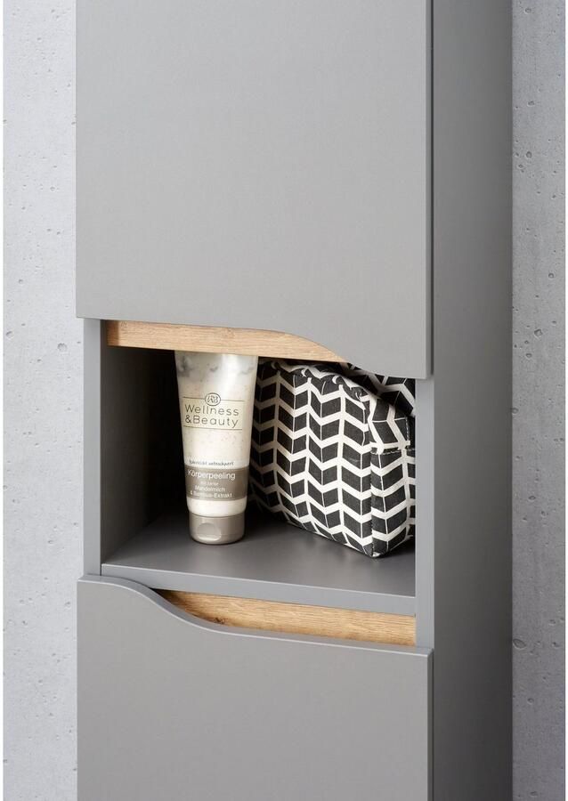 Saphir Halfhoge kast Quickset badkamermeubel 30 cm breed 2 deuren 1 nis 2 planken - Foto 4