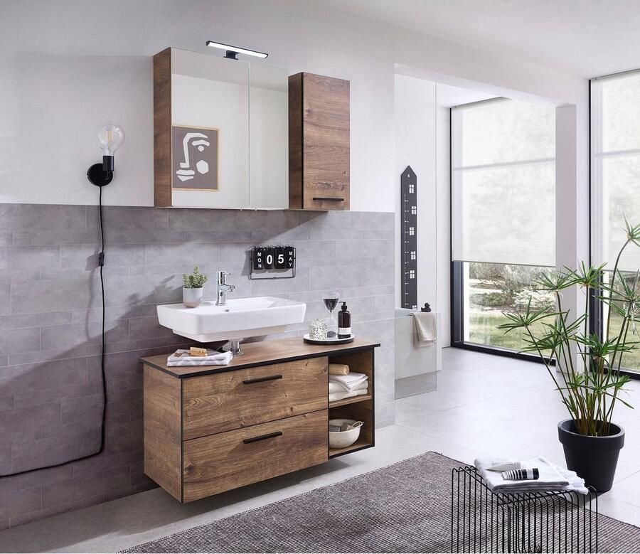 Saphir Badkamerserie Quickset 374 3-delig wastafelonderkast met LED-spiegelkast 103 cm breed 4 deuren 2 laden 2 open vakken incl. deurdempers (5-delig) - Foto 3