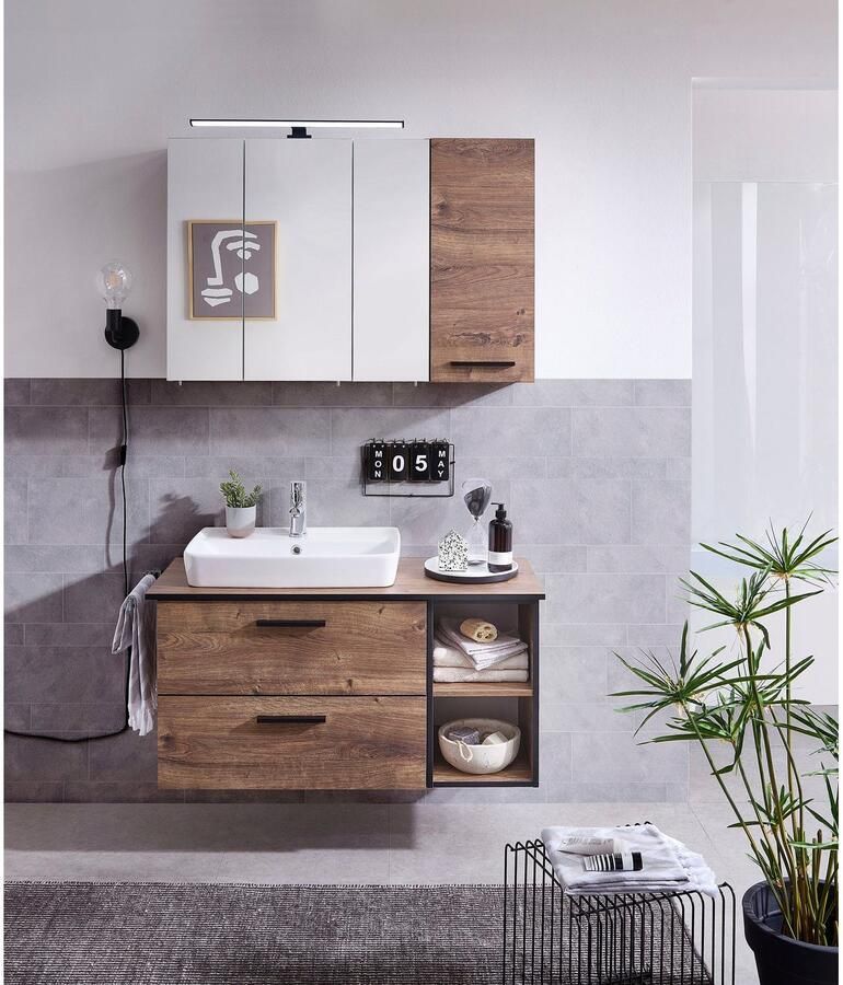 Saphir Spiegelkast Quickset 374 Badkamermeubel 3 spiegeldeuren 6 legplanken 75 cm breed - Foto 6