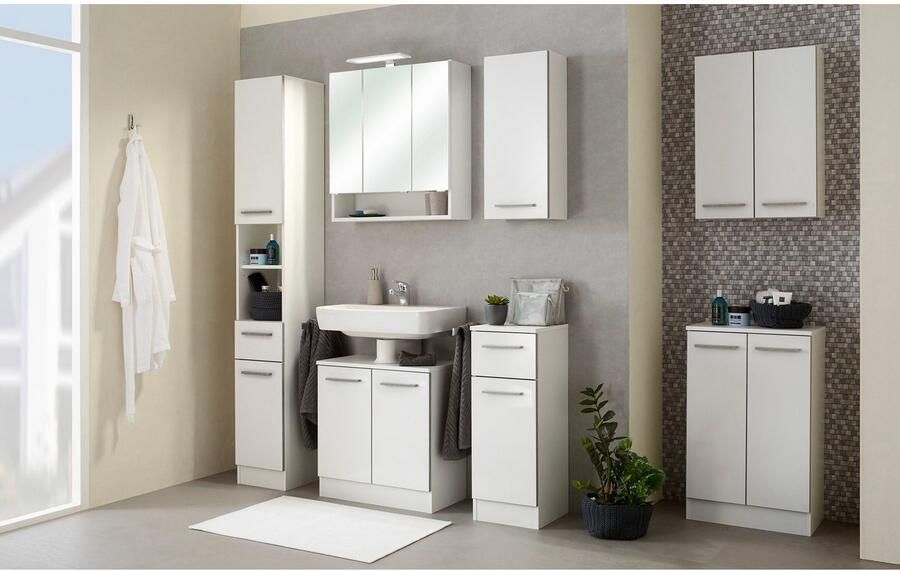 Saphir Hangend kastje Quickset 953 wand-badkamerkast 30 cm breed met 1 deur en 2 legplanken - Foto 3