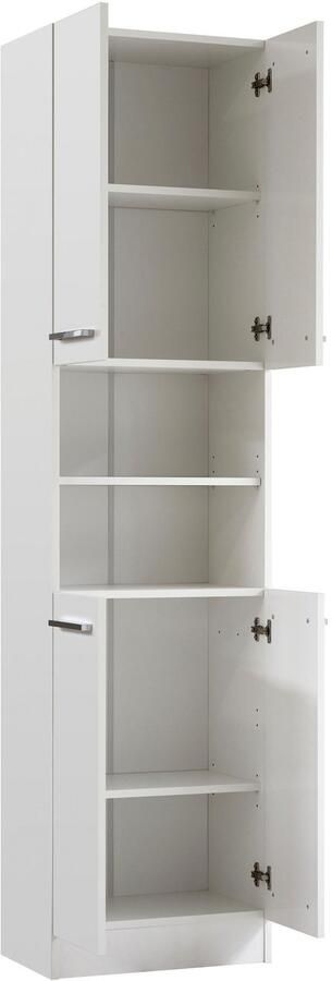 Saphir Hoge kast Quickset 335 Badkamermeubel 50 cm breed 4 deuren 1 nis 3 legplanken - Foto 2