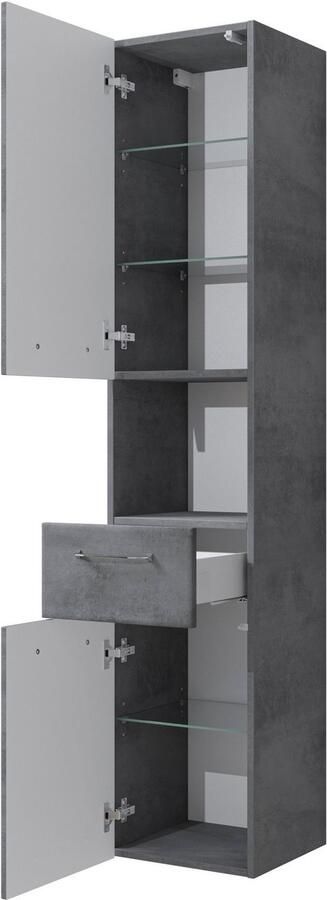 Saphir Hoge kast Quickset 945 Badkamermeubel 35 cm breed 2 deuren 1 nis 1 lade - Foto 3