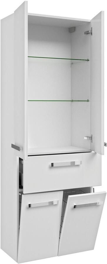 Saphir Hoge kast Serie 4005 badkamerkast 60 cm breed met 2 deuren en 1 lade - Foto 3