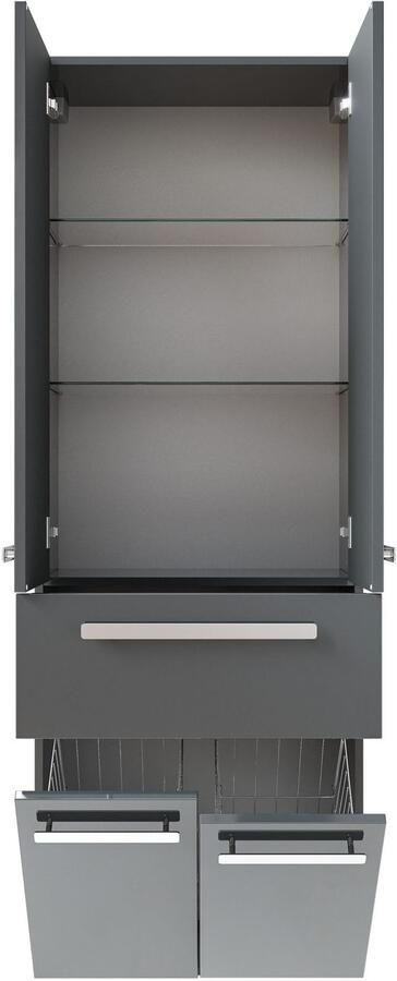 Saphir Hoge kast Serie 4005 badkamerkast 60 cm breed met 2 deuren en 1 lade - Foto 5