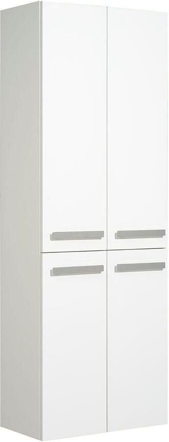 Saphir Hoge kast Serie 4005 badkamerkast 60 cm breed met 4 deuren 4 glazen planken - Foto 4
