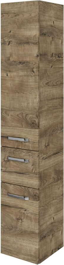 Saphir Hoge kast Serie 4010 badkamerkast 30 cm breed met 2 deuren en 1 lade - Foto 5