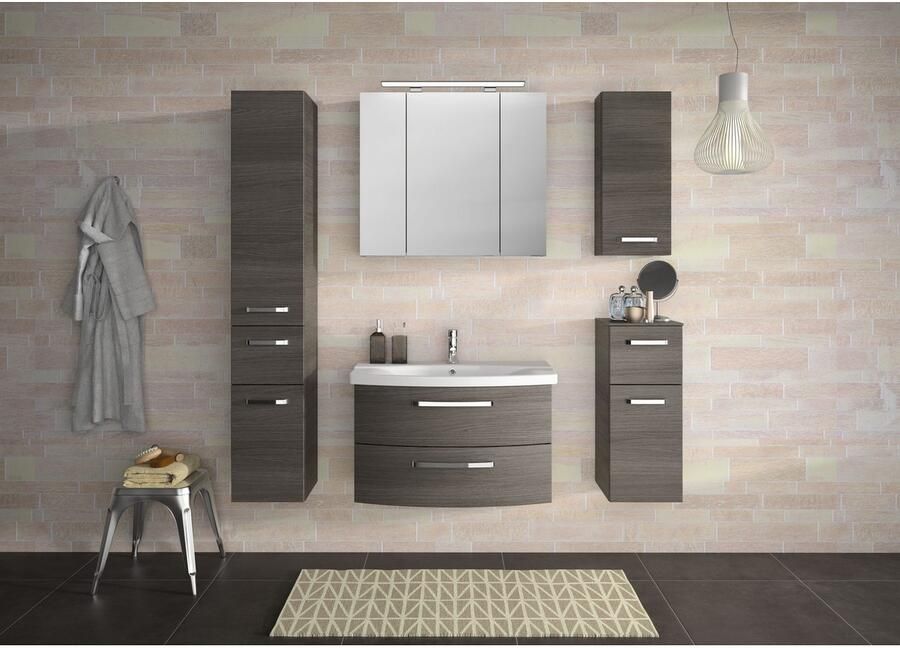 Saphir Hoge kast Serie 4010 badkamerkast 30 cm breed met 2 deuren en 1 lade - Foto 2