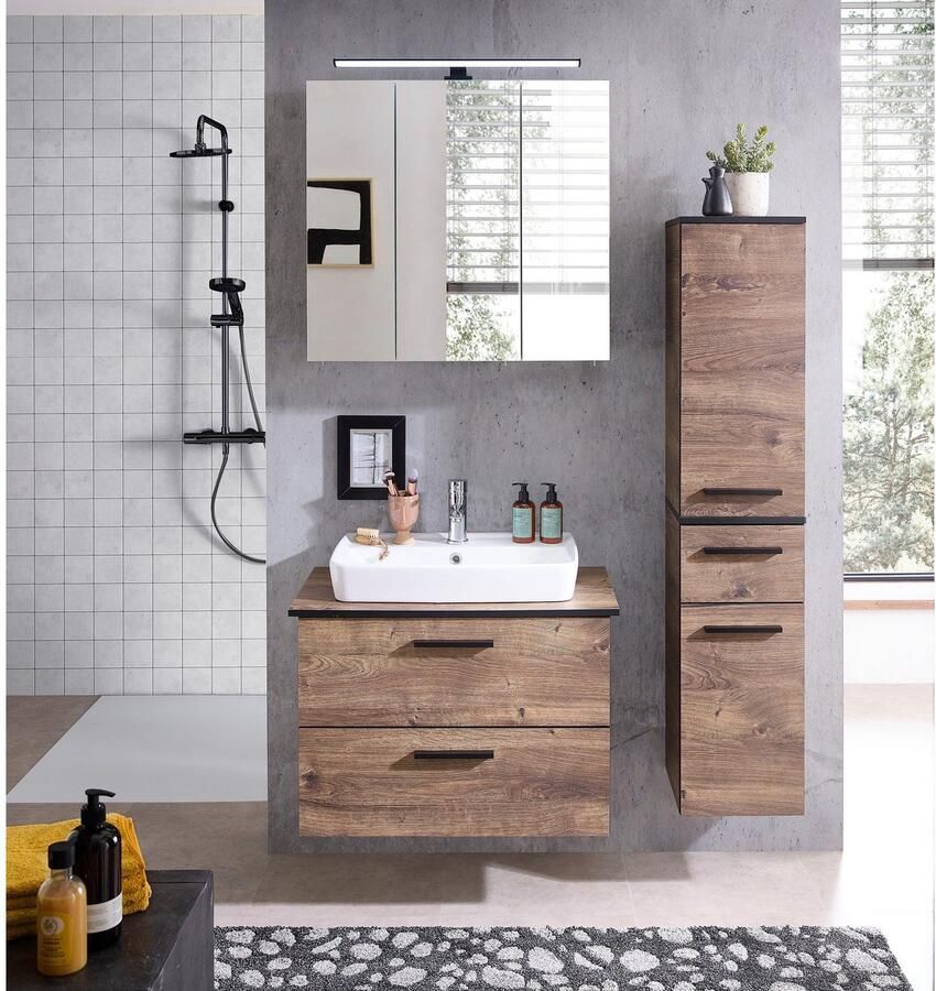 Saphir Spiegelkast Quickset 374 Badkamermeubel 3 spiegeldeuren 6 legplanken 75 cm breed - Foto 3