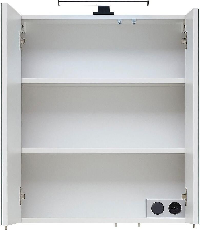 Saphir Spiegelkast Quickset 374 Badkamermeubel 2 spiegeldeuren 2 legplanken 60 cm breed - Foto 2