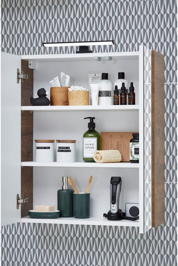 Saphir Spiegelkast Quickset 374 Badkamermeubel 2 spiegeldeuren 2 legplanken 60 cm breed - Foto 9