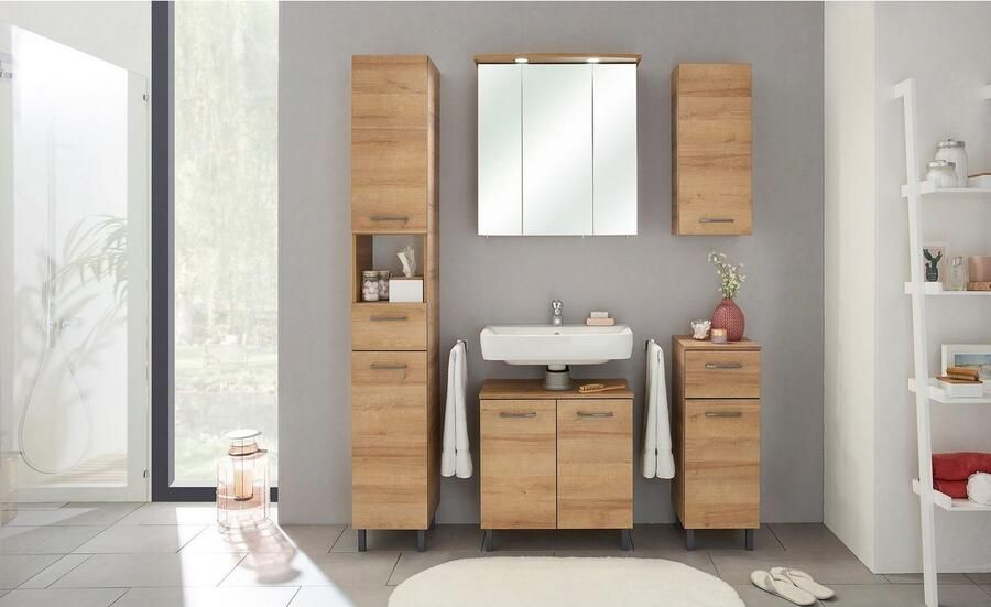Saphir Hoge kast Quickset 919 Badkamermeubel 30 cm breed 2 deuren nis 1 lade - Foto 4
