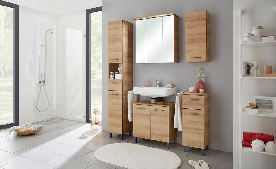 Saphir Hoge kast Quickset 919 Badkamermeubel 30 cm breed 2 deuren nis 1 lade - Foto 5