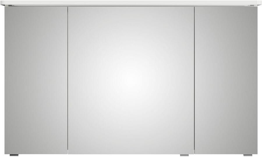 Saphir Spiegelkast Serie 4005 badkamer spiegelkast incl. LED-kransverlichting Badkast 120 cm breed 3 deuren 6 glazen legplanken incl. deurdemper - Foto 4
