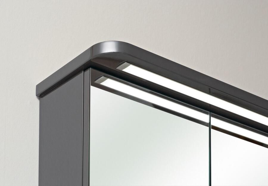 Saphir Spiegelkast Serie 4005 badkamer spiegelkast incl. LED-kransverlichting Badkast 120 cm breed 3 deuren 6 glazen legplanken incl. deurdemper - Foto 4