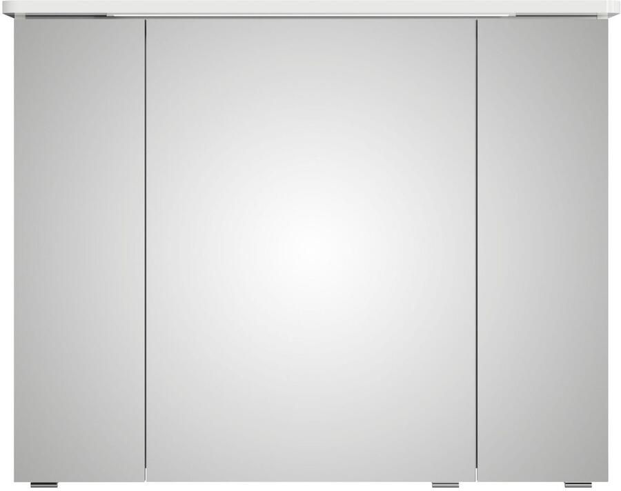 Saphir Spiegelkast Serie 4005 badkamer spiegelkast incl. LED-kransverlichting Badkast 90 cm breed 3 deuren 6 glazen legplanken incl. deurdemper - Foto 5