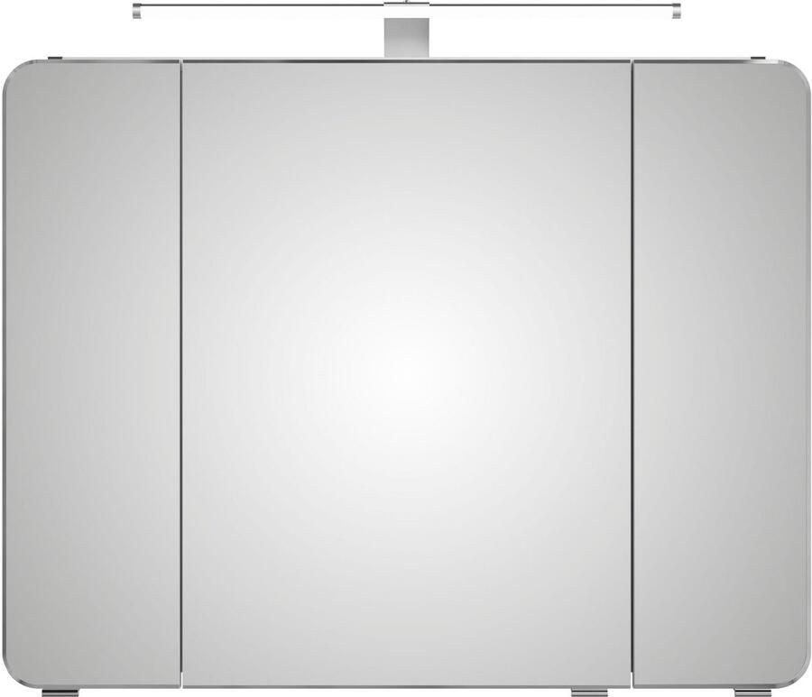 Saphir Spiegelkast Serie 4005 badkamer spiegelkast incl. LED-opbouwlamp Badkast 90 cm breed 3 deuren 6 glazen legplanken incl. deurdemper - Foto 3