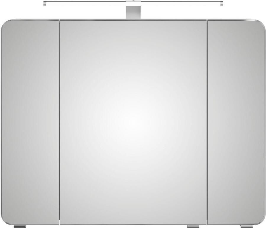 Saphir Spiegelkast Serie 4005 badkamer spiegelkast incl. LED-opbouwlamp Badkast 90 cm breed 3 deuren 6 glazen legplanken incl. deurdemper - Foto 4