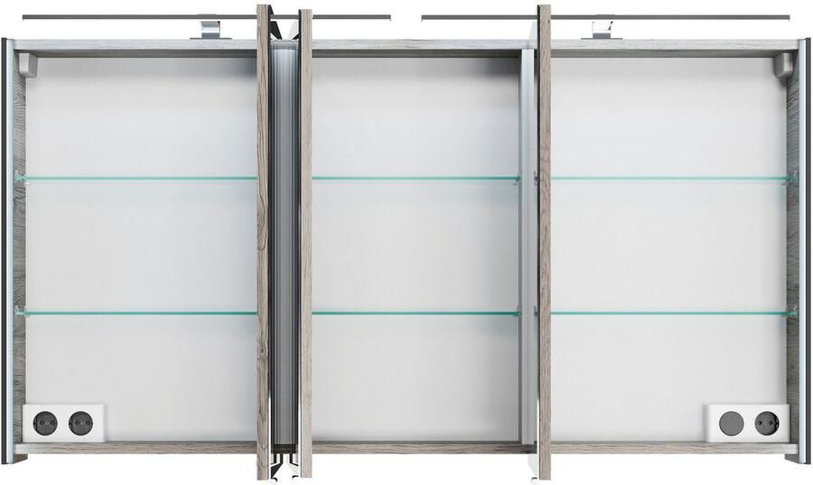 Saphir Spiegelkast Serie 7045 badkamer-spiegelkast inclusief ledverlichting 3 deuren - Foto 2