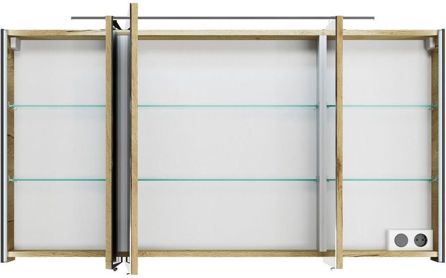 Saphir Spiegelkast Serie 7045 badkamer-spiegelkast inclusief ledverlichting 3 deuren - Foto 2