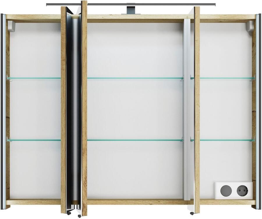 Saphir Spiegelkast Serie 7045 badkamer-spiegelkast inclusief ledverlichting 3 deuren