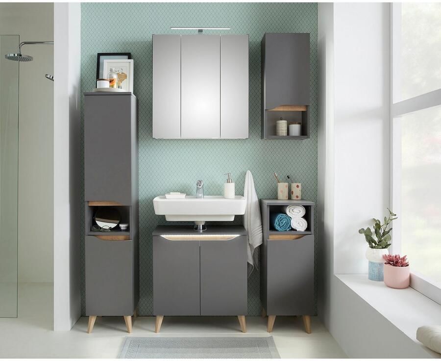 Saphir Voet Quickset pootstel set van 2 meubelpoten in houtlook 12 cm hoog Meubelpoten van kunststof 2 stuks badmeubelvoeten voeten voor meubels (2 stuks) - Foto 2