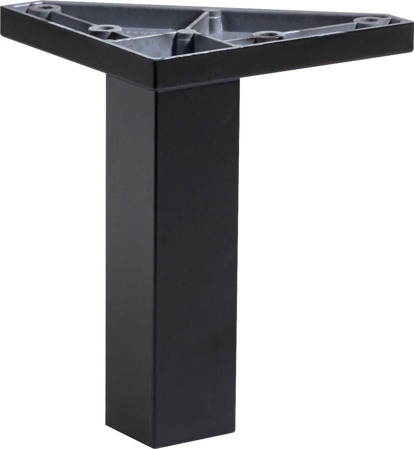 Saphir Voet Quickset Pootstel set van 2 vierkante meubelpoten zwart 10 cm hoog Meubelpoten van kunststof 2 stuks badmeubelvoeten voeten voor meubels (2 stuks) - Foto 2