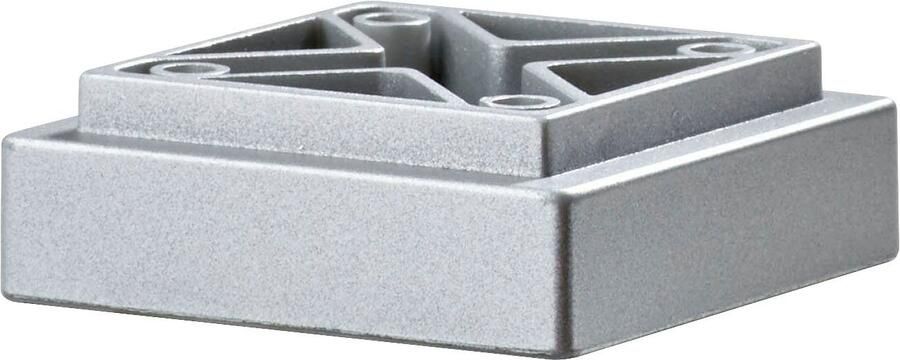 Saphir Voet Quickset pootstel set van 4 plintpoten mat zilverkleur 2 cm hoog Meubelpoten van kunststof 4 stuks badkamermeubelvoeten voeten voor meubels (4 stuks) - Foto 7