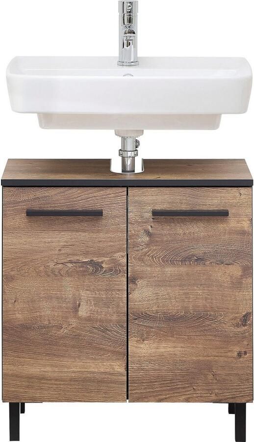 Saphir Wastafelonderkast Quickset 374 Onderkast eiken Ribbeck dwars reproductie Wastafel kast inclusief deurdemper 60 cm breed zonder wastafel - Foto 8