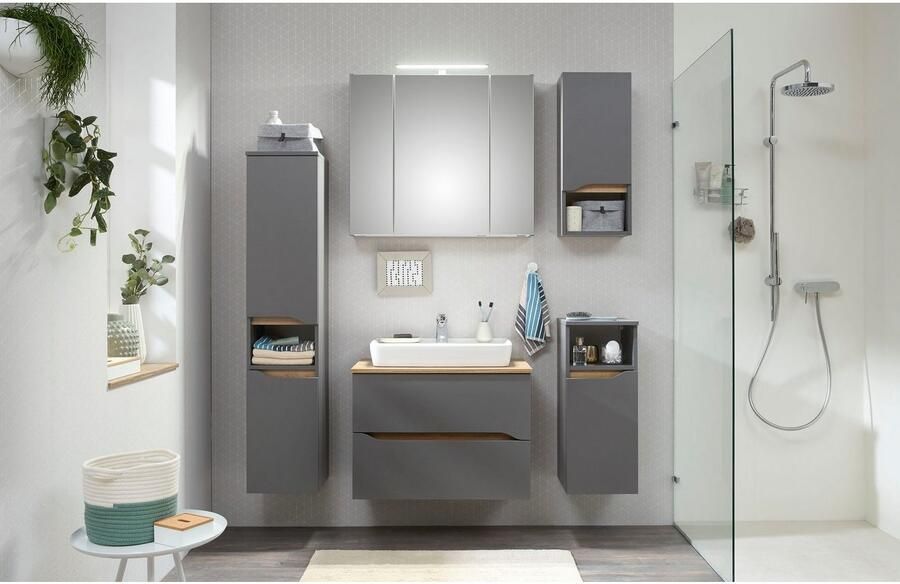 Saphir Halfhoge kast Quickset badkamermeubel 30 cm breed 2 deuren 1 nis 2 planken - Foto 6