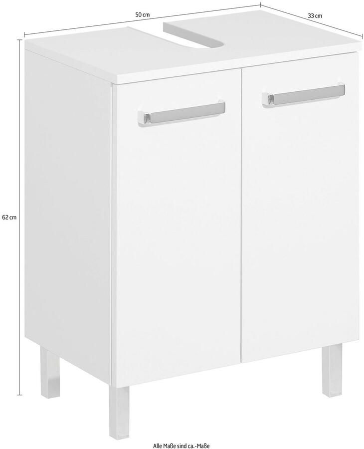 Saphir Wastafelonderkast Quickset wastafelonderkast met 2 deuren 50 cm breed zonder wastafel - Foto 2