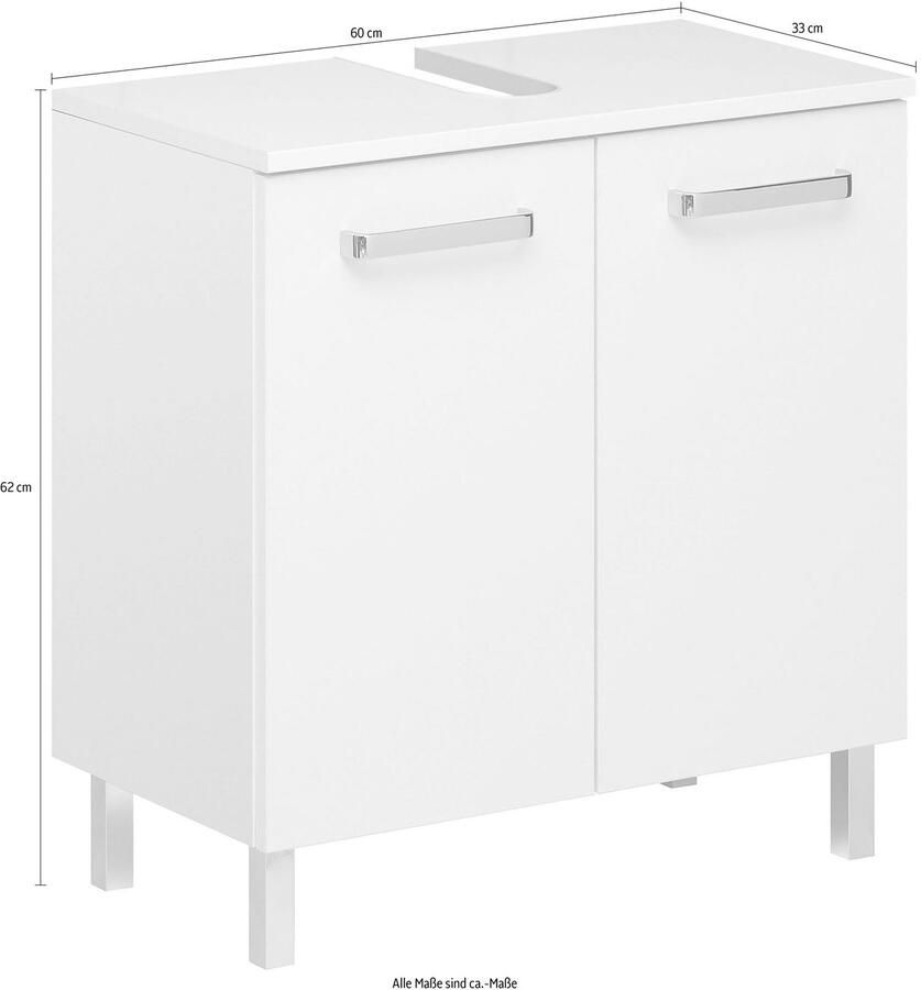 Saphir Wastafelonderkast Quickset wastafelonderkast met 2 deuren 60 cm breed zonder wastafel - Foto 3