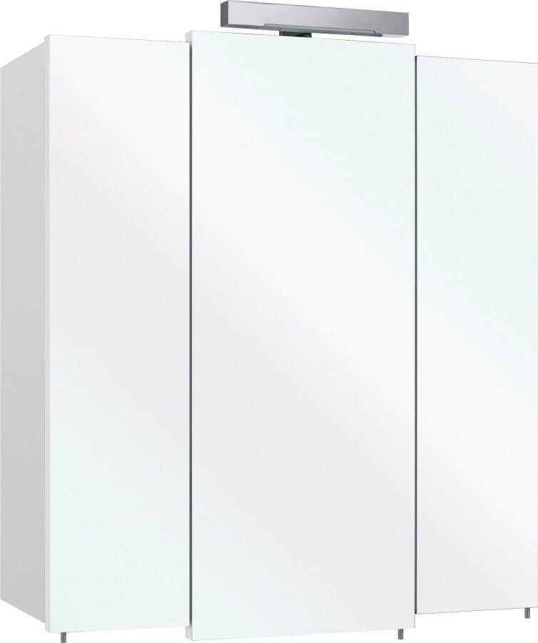 Saphir Spiegelkast Quickset 311 badkamermeubel 3 spiegeldeuren 6 planken 68 cm breed