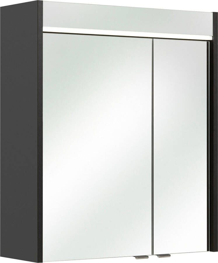 Saphir Spiegelkast Quickset 327 badkamermeubel 2 spiegeldeuren 2 legplanken 60 cm breed
