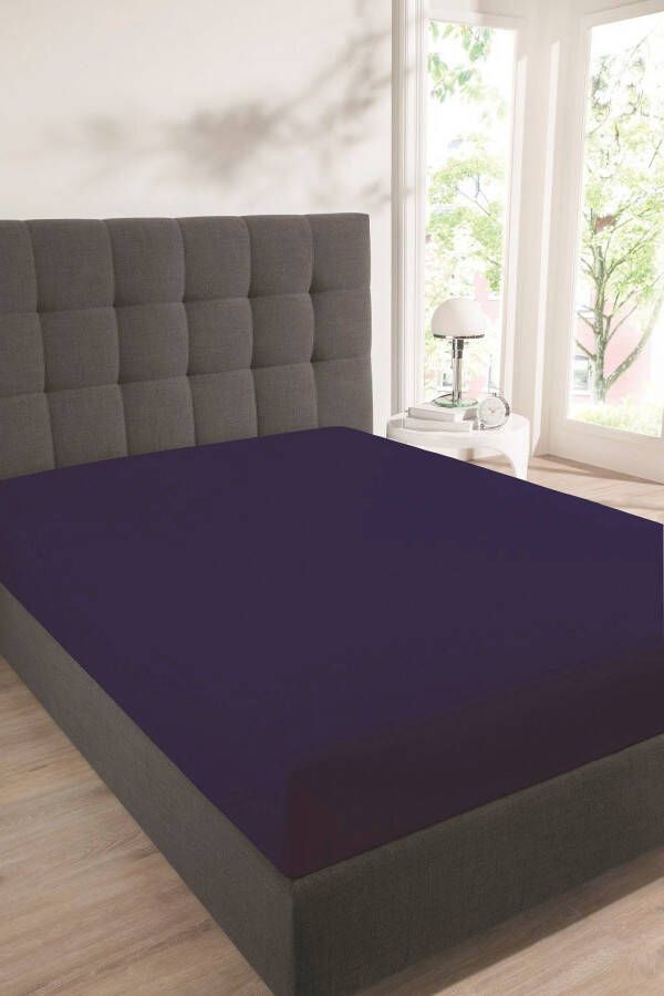 Schiesser Premium Hoeslaken – 95% Katoen 5% Elastaan – Onderlaken met elastiek – Geschikt voor boxspring en waterbed – 100x200 cm – Marine blauw - Foto 2
