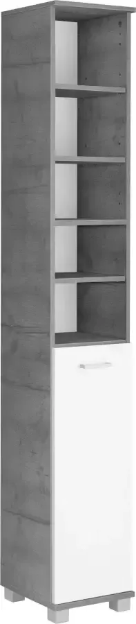 Schildmeyer Hoge kast Mobes Breedte x hoogte: 30 3x193 7 cm deur aan beide kanten te monteren badkamerkast met praktische schappen en planken achter de deur