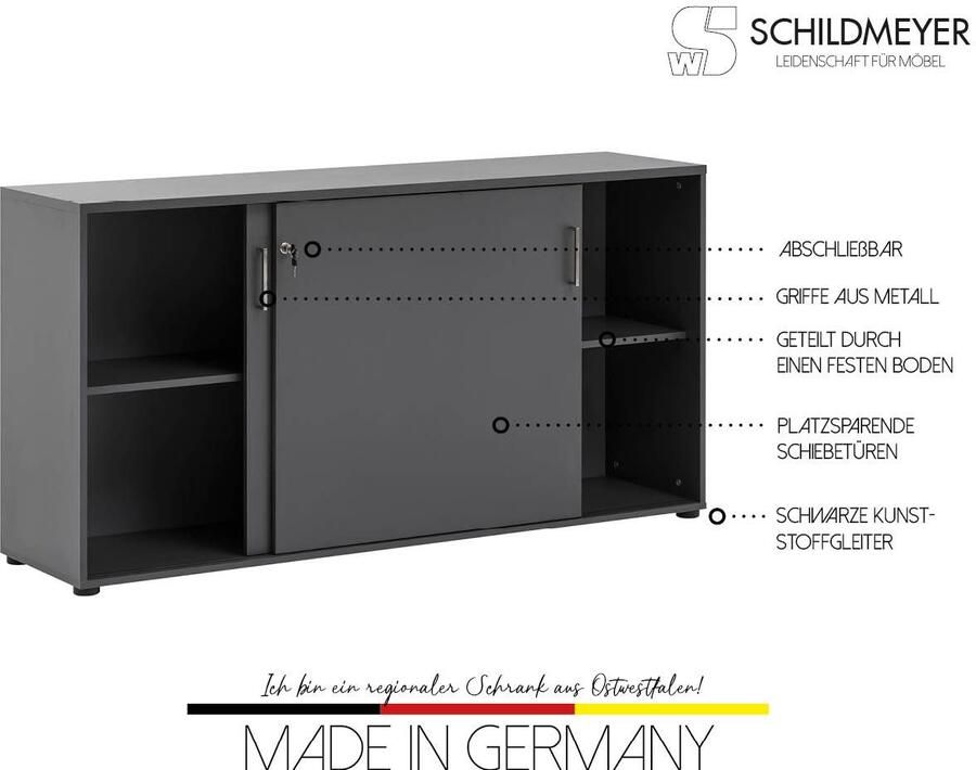 Schildmeyer Archiefkast Serie 1500 made in Germany afsluitbare ladekast afmetingen (lxbxh): 160 2 x 41 x 84 2 cm made in germany