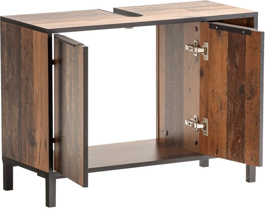 Schildmeyer Wastafelonderkast Jaap 79 cm In old style dark decor met softclose-scharnieren