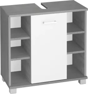 Schildmeyer Wastafelonderkast Mobes Breedte x hoogte: 65 1x62 4 cm badkamerkast met deur en praktische schappen uitsparing voor afvoerleiding