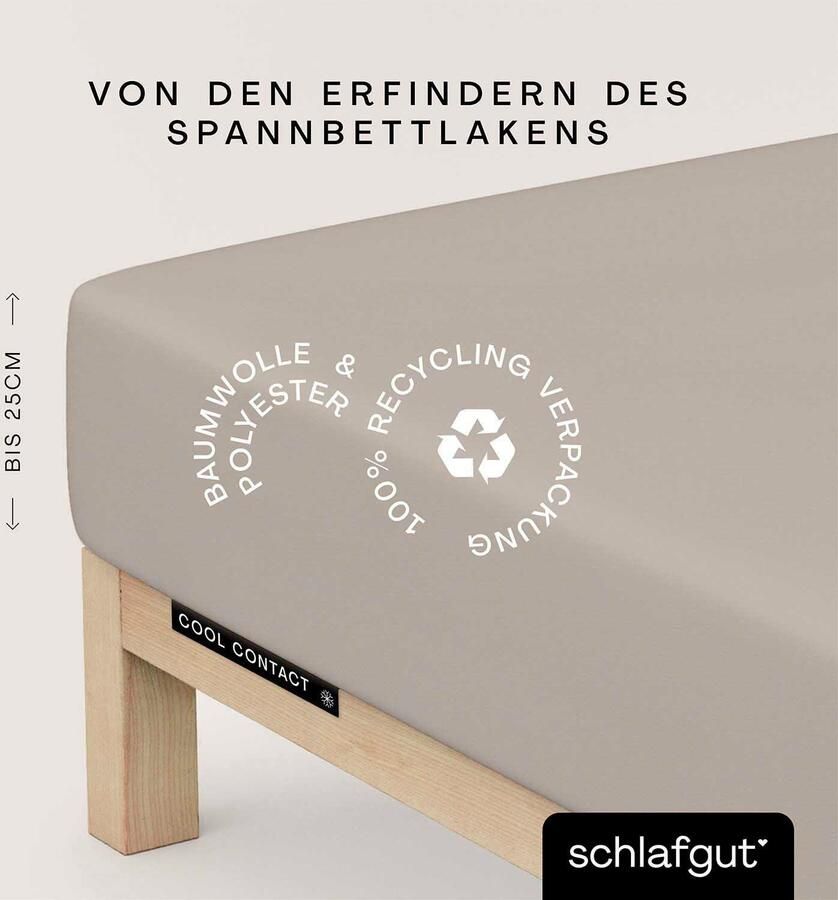 Schlafgut Hoeslaken Cool Contact 100% gekamd microvezel (1 stuk) - Foto 7