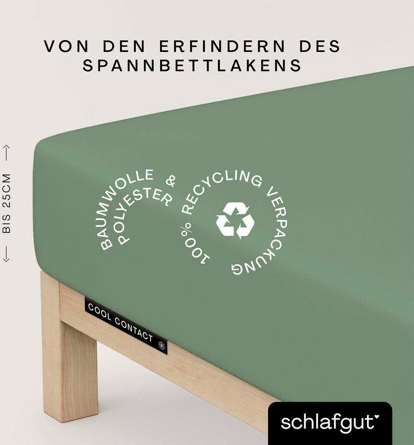 Schlafgut Hoeslaken Cool Contact 100% gekamd microvezel (1 stuk) - Foto 7